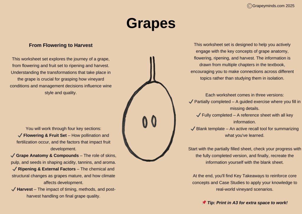GRAPES – INTERACTIVE WORKSHEETS FOR WSET DIPLOMA D1 EXAM